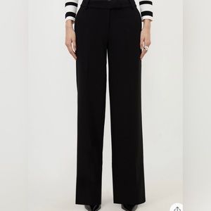 Black Tailored Straight Leg Trousers